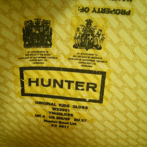 Hunter Purple Rain Tall Rubber Waterproof Puddle Stomping Rain Boots Size 5 M - Picture 6 of 10